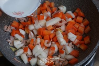 三色炒磷虾的做法步骤：6