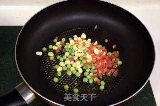 磷虾三鲜炒饭的做法步骤：4