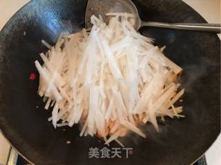 超级下饭的～南极磷虾炒萝卜丝的做法步骤：12