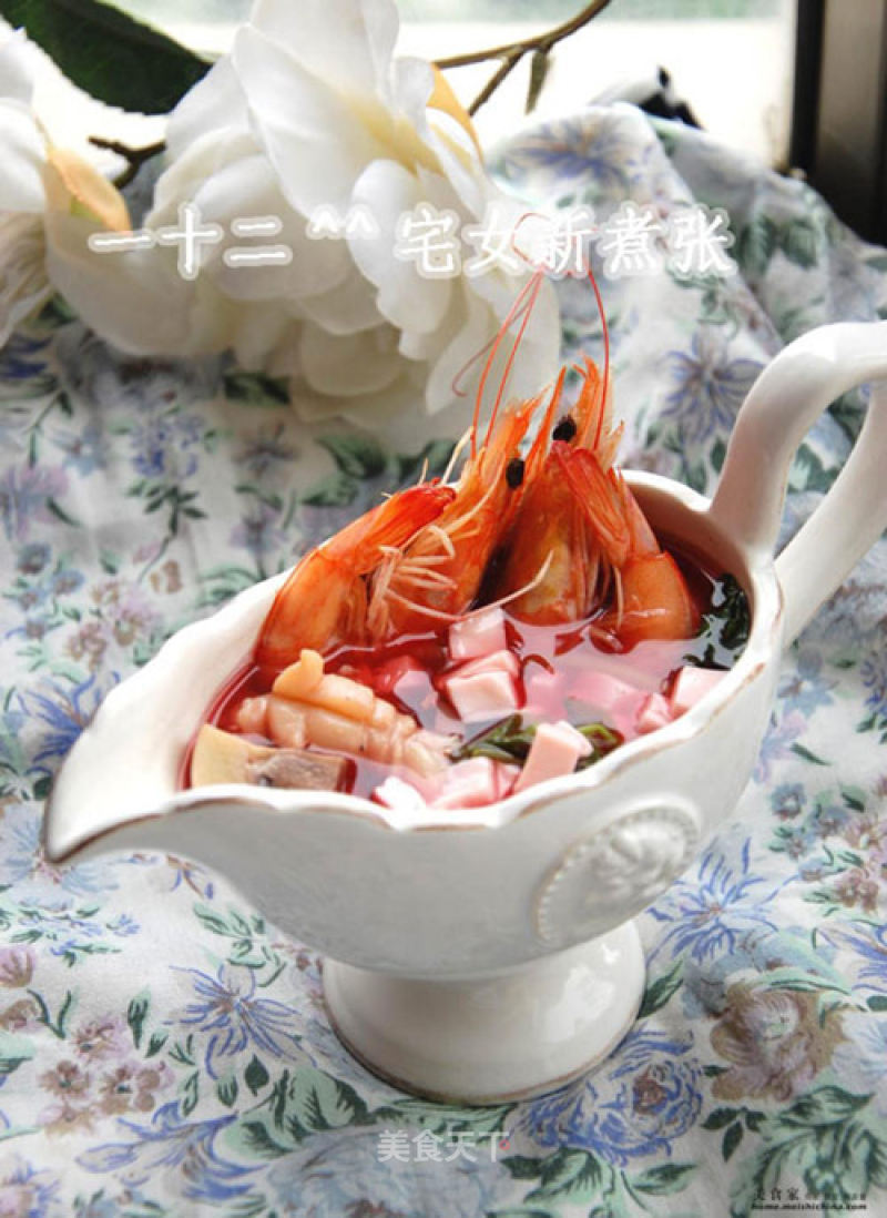 墨鱼大虾豆腐汤的做法