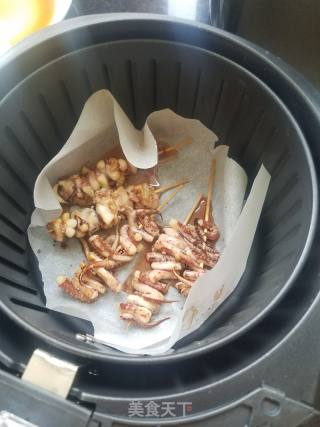 烤墨鱼串（空气炸锅）的做法步骤：3