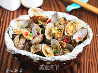 #第四届烘焙大赛暨是爱吃节#泡椒烤蛤蜊的做法步骤：11