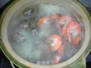 海鲜冬瓜汤的做法步骤：8