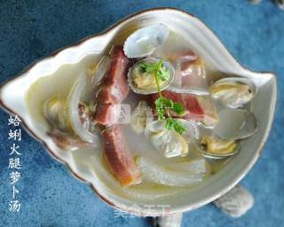 蛤蜊火腿萝卜汤的做法步骤：7