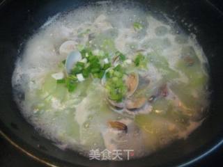 老黄瓜豆瓣蛤蜊汤的做法步骤：7