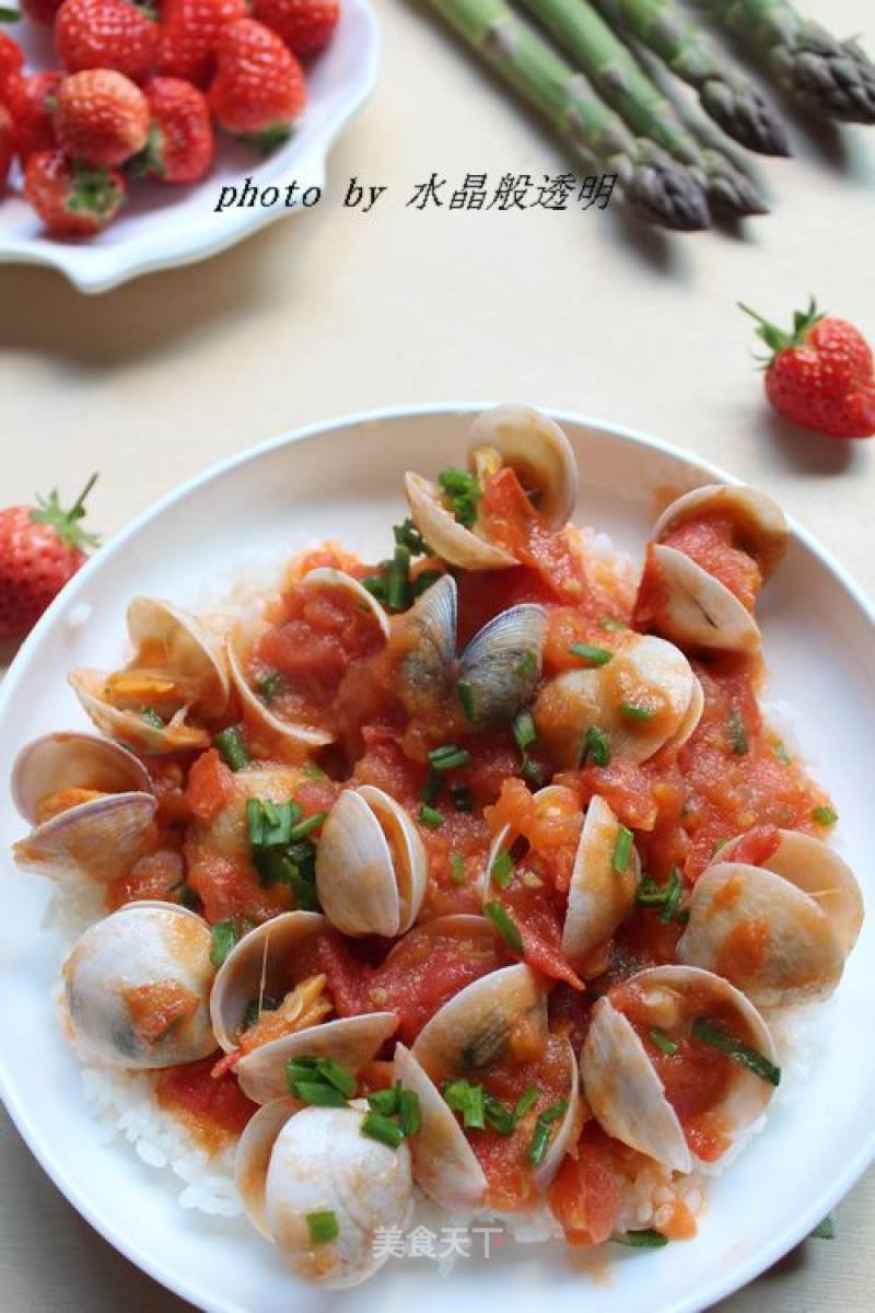 饭菜一锅出的番茄蛤蜊烩饭的做法