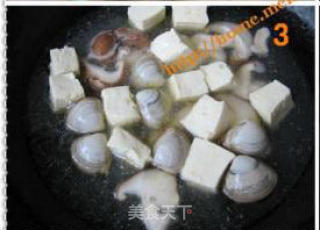 蛤蜊豆腐盖饭的做法步骤：3