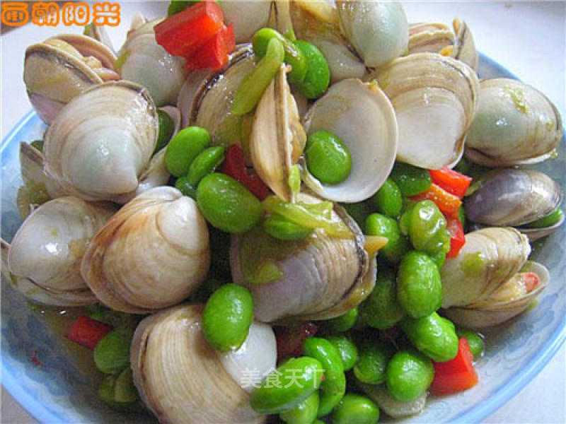 蛤蜊炒青豆的做法