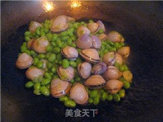 蛤蜊炒青豆的做法步骤：4