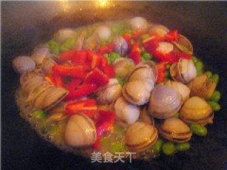 蛤蜊炒青豆的做法步骤：5
