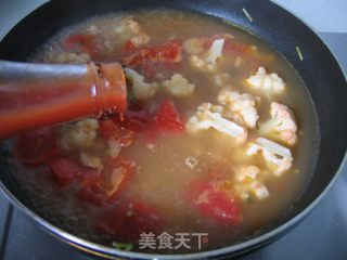 菜花番茄蛤蜊汤的做法步骤：8