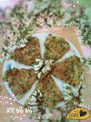 槐花蛤蜊饼的做法步骤：14