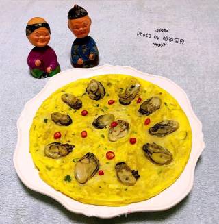 牡蛎金针菇蛋饼的做法步骤：12