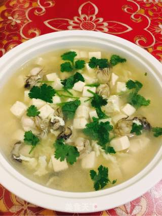 牡蛎豆腐汤的做法步骤：9