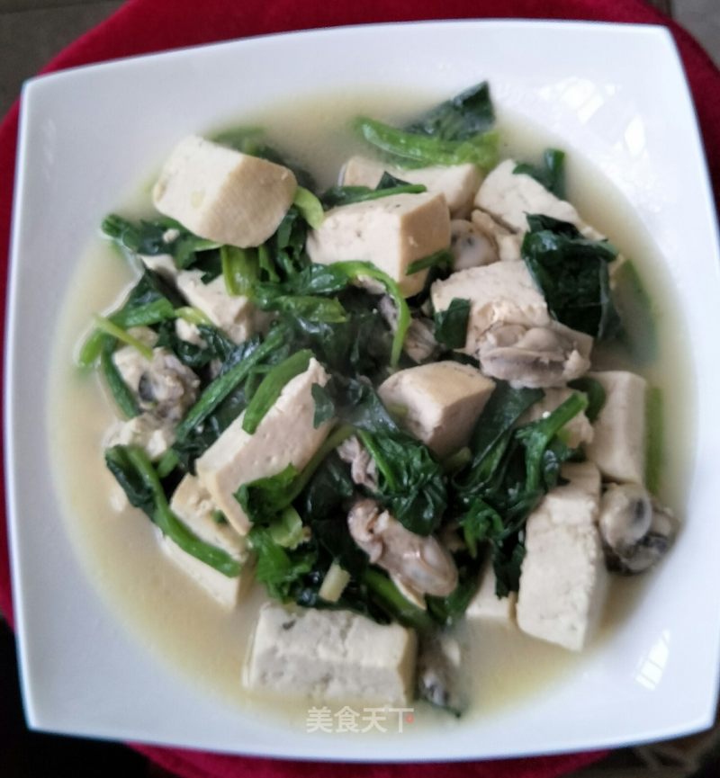 海蛎子炖豆腐的做法