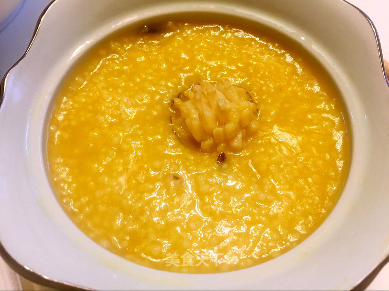 黄小米鲍鱼粥的做法
