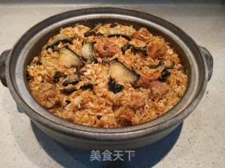 开心果姐姐肽食疗法经典菜式黑金鲍鱼土猪肉肽米煲仔饭的做法步骤：6