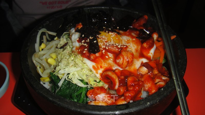 韩国章鱼拌饭的做法