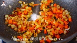 传统的麻婆豆腐加入海鲜，绝对美味极了！的做法步骤：9