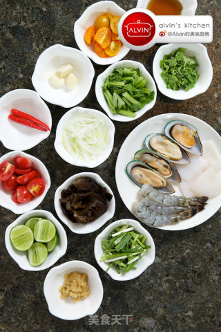 泰式海鲜沙拉的做法步骤：1