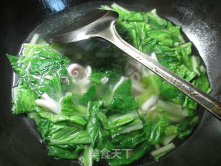 小白菜鱿鱼汤的做法步骤：4