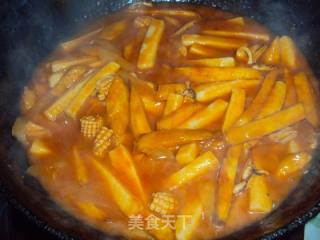 【韩式】鱿鱼红薯炒年糕的做法步骤：16
