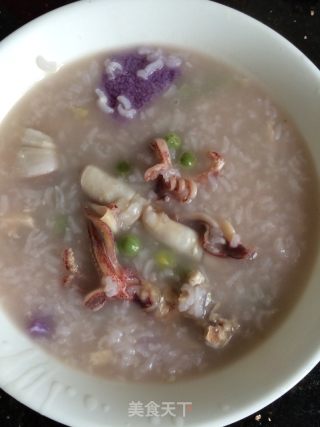 鱿鱼豌豆粥的做法步骤：8