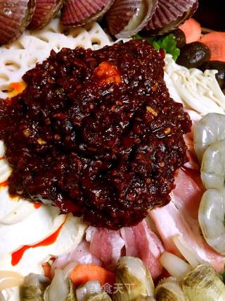 韩日蔬菜海鲜营养锅的做法步骤：7