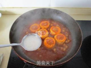 茄汁干贝松仁酿豆腐的做法步骤：11