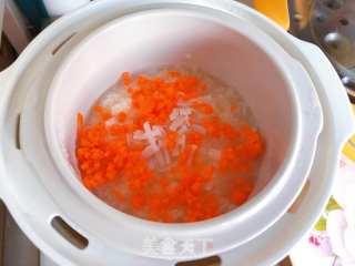 干贝杂蔬双色粥的做法步骤：9