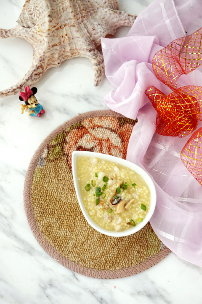 干贝淡菜薏仁小米粥的做法