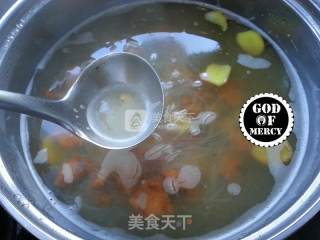 紫菜干贝肉片汤的做法步骤：6