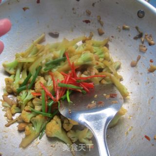 干贝煸花菜的做法步骤：7