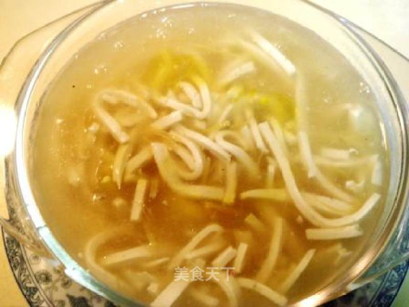 冬季暖身营养汤羹佳品“干贝银丝豆腐羹”的做法