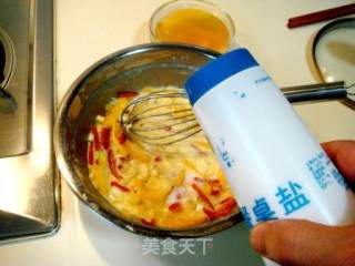 贝茸彩椒煎蛋饼的做法步骤：8