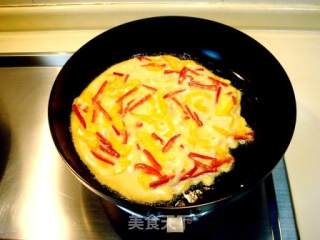 贝茸彩椒煎蛋饼的做法步骤：10