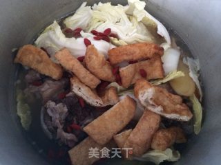 大白菜豆腐炖大骨的做法步骤：5