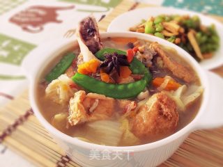 大白菜豆腐炖大骨的做法步骤：10