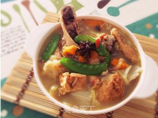 大白菜豆腐炖大骨的做法步骤：11