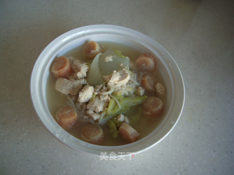 冬季养生菜——金针翡翠奶白汤的做法