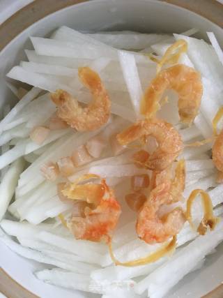 虾米干贝萝卜丝汤的做法步骤：3