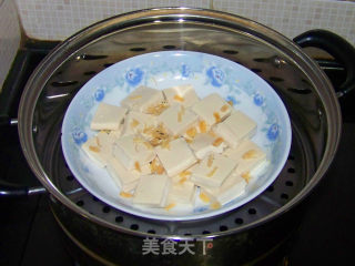 干贝蒸豆腐的做法步骤：3