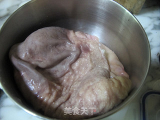 墨鱼猪肚排骨汤（附快速清洗猪肚方法）的做法步骤：3