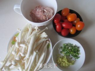 蘑菇番茄肉丸汤的做法步骤：1
