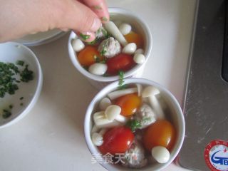 蘑菇番茄肉丸汤的做法步骤：11