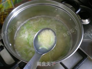 油菜海鲜粥的做法步骤：5