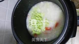 白菜西红柿瑶柱粥的做法步骤：6
