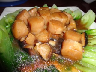 蒜肉香茹焖瑶柱的做法步骤：5
