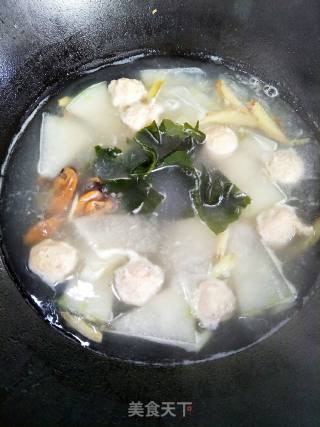 冬瓜虾丸海带汤的做法步骤：7