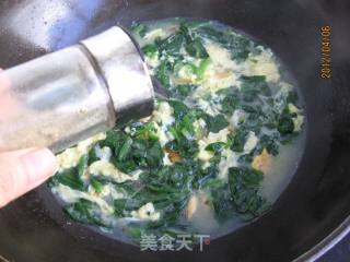 菠菜海虹蛋花汤的做法步骤：12